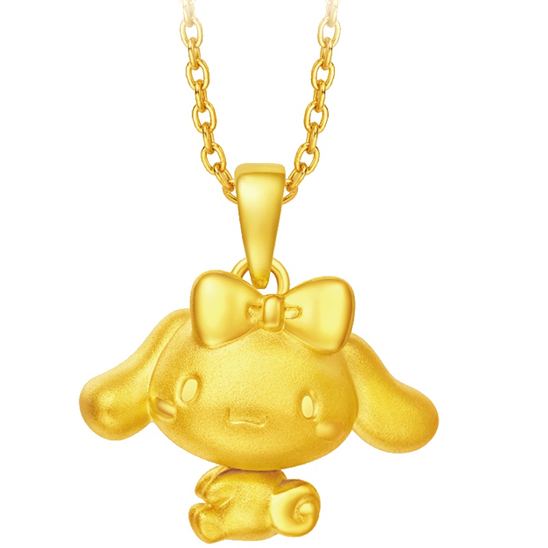 周大福X三丽鸥微笑大耳狗足金黄金狗年吊坠R20340