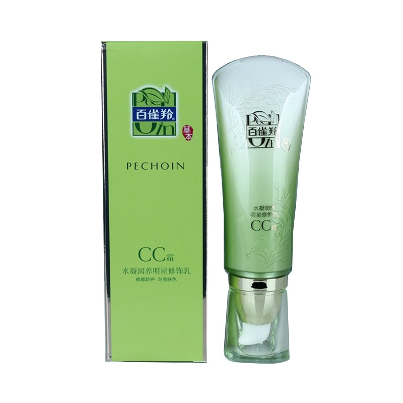 PECHOIN百雀羚CC霜 水凝润养明星修饰乳40g 修颜防护匀亮肤色补水保湿定妆 修护 遮瑕 保湿补水 滋润营养