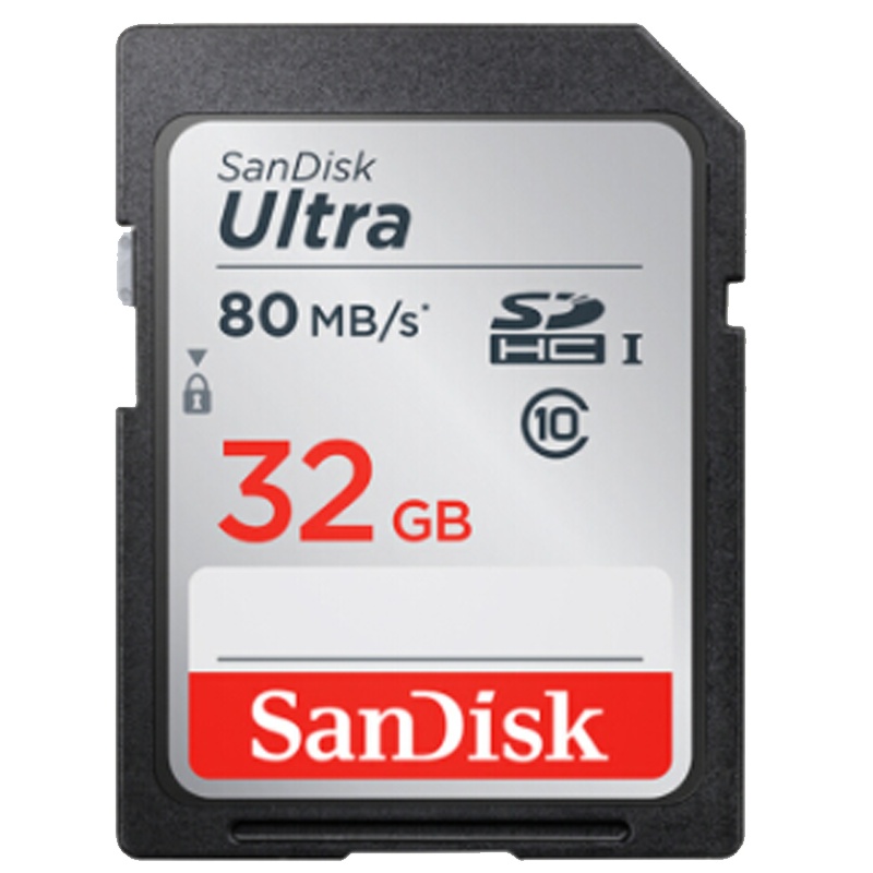 闪迪 32GB SD存储卡 C10 至尊高速版 读速80MB/s