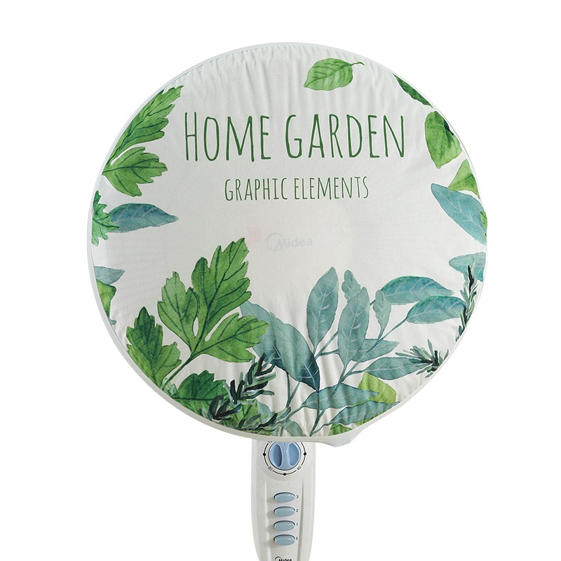 京城派 电风扇罩子防尘罩套子电扇保护罩立式落地式全包布艺圆形防灰网罩 012家庭花园 直径约46cm