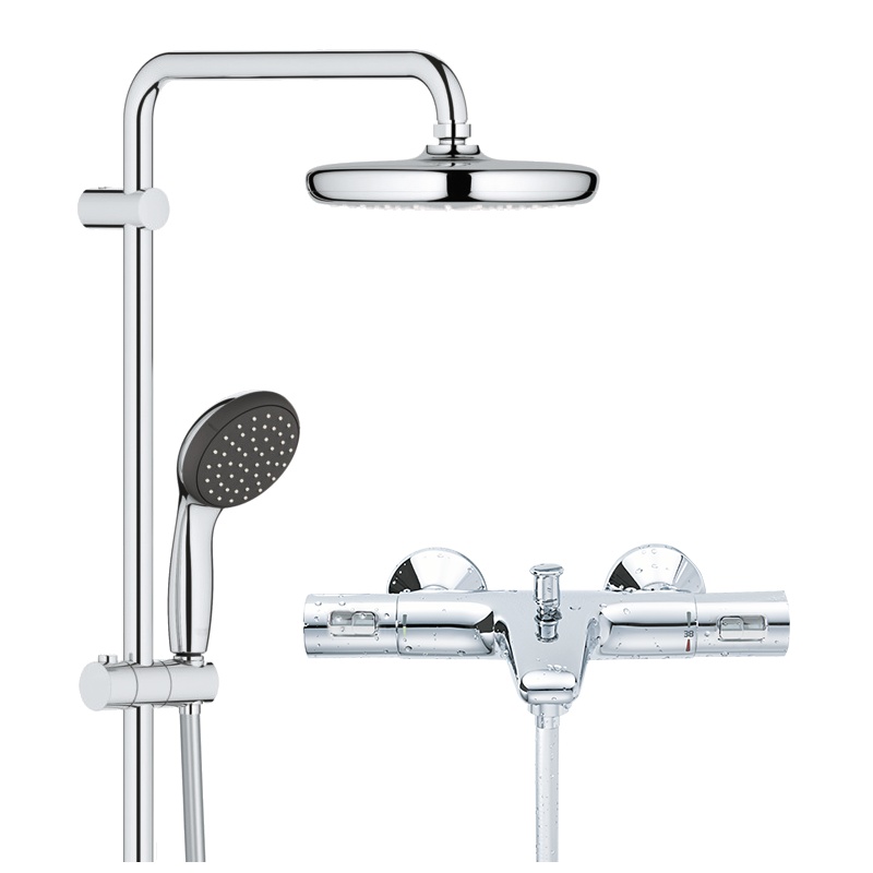 德国-高仪(GROHE)进口顶喷智能恒温浴缸龙头淋浴花洒套装