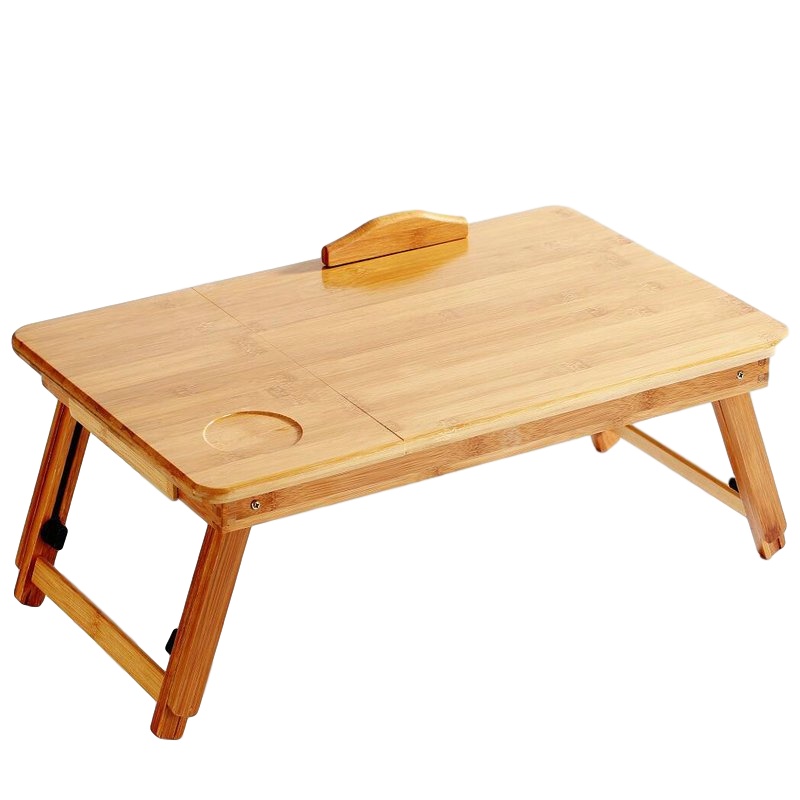 三圣 楠竹实木床上用笔记本电脑桌可折叠桌懒人桌创意小茶几餐桌炕桌学习书桌餐桌月子桌