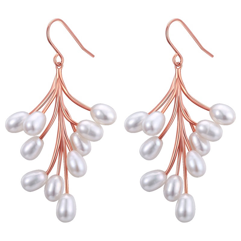 佰色传情淡水珍珠耳环女纯银耳坠耳钉高级感网红银新款潮耳饰