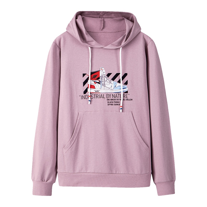 雪中飞2019新款春秋季男卫衣连帽衫韩版修身男装衣服带帽长袖印花潮秋衣