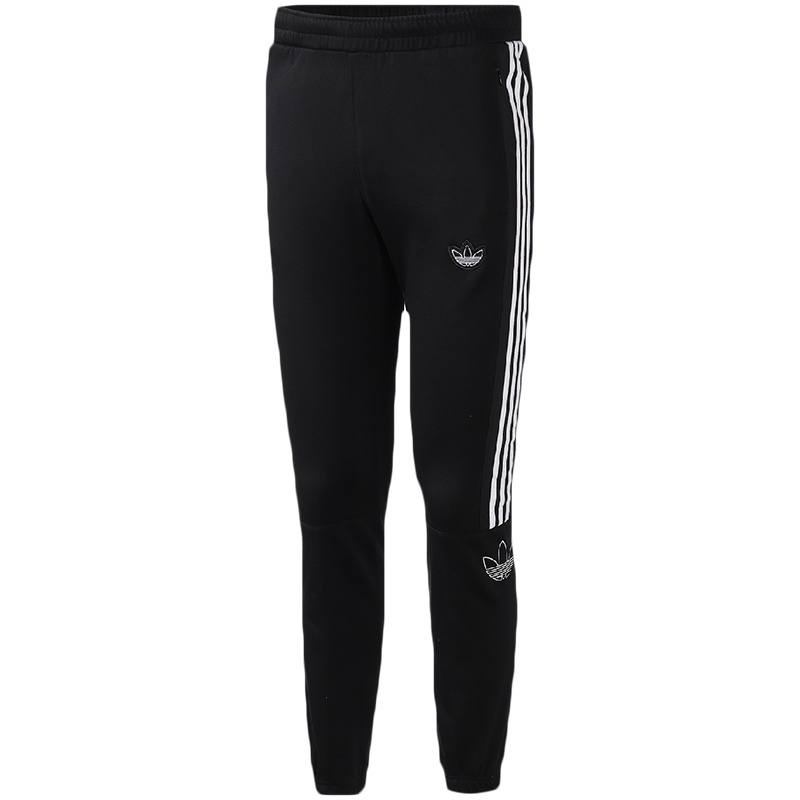 adidas阿迪达斯三叶草男装运动服休闲细绒条纹长裤ED4690
