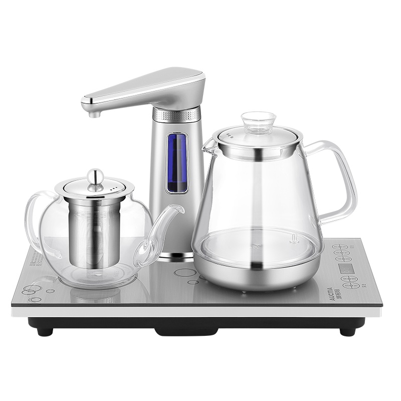 澳柯玛（AUCMA）电热水壶ADK-1000R6 耐高温玻璃 自动旋转上水 免开盖煮茶器养生壶烧水壶 0.8L