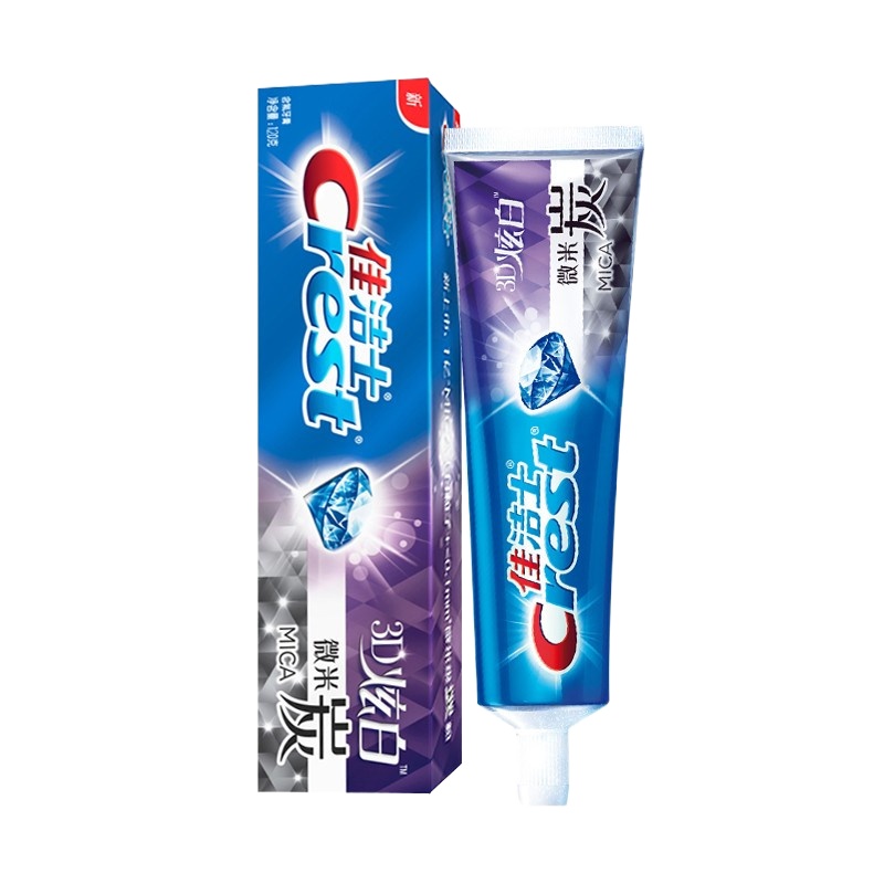 佳洁士(Crest)3d炫白微米炭牙膏180g/盒