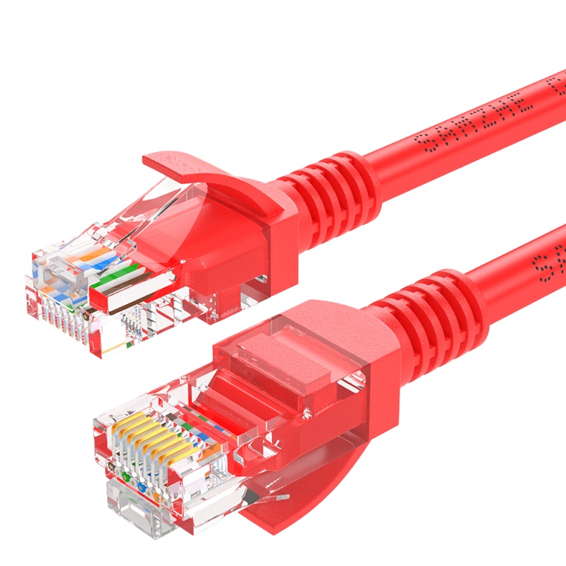 山泽超五类网线工程跳线50米(红色,2卷起订)bd