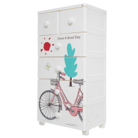 禧天龙citylong五层儿童衣柜卡通收纳柜组合抽屉式衣服玩具塑料宝宝衣柜