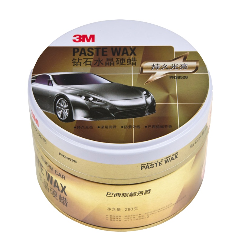 3M 汽车蜡养护蜡划痕蜡去污上光划痕修复固体蜡车漆养护蜡汽车打蜡新车蜡 280g/盒