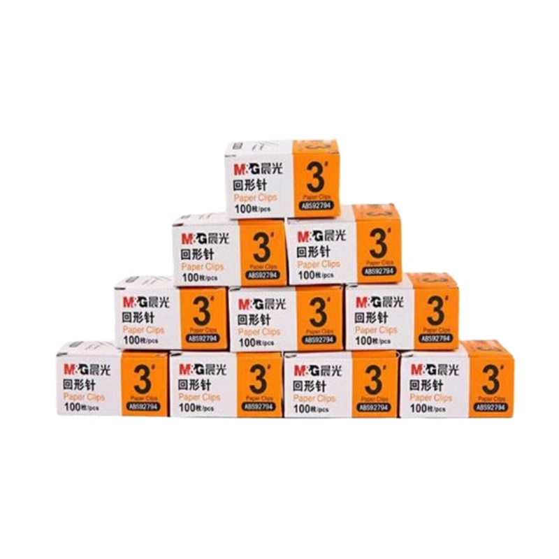 晨光(M&G) ABS91696 办公 3号 金属 镀镍 回形针 100枚/盒