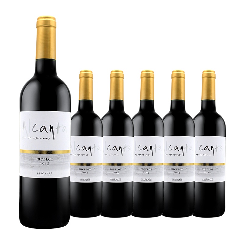 西班牙原瓶进口 奥肯特梅洛红葡萄酒 Alcanta Varietal Merlot 整箱装750ml*6