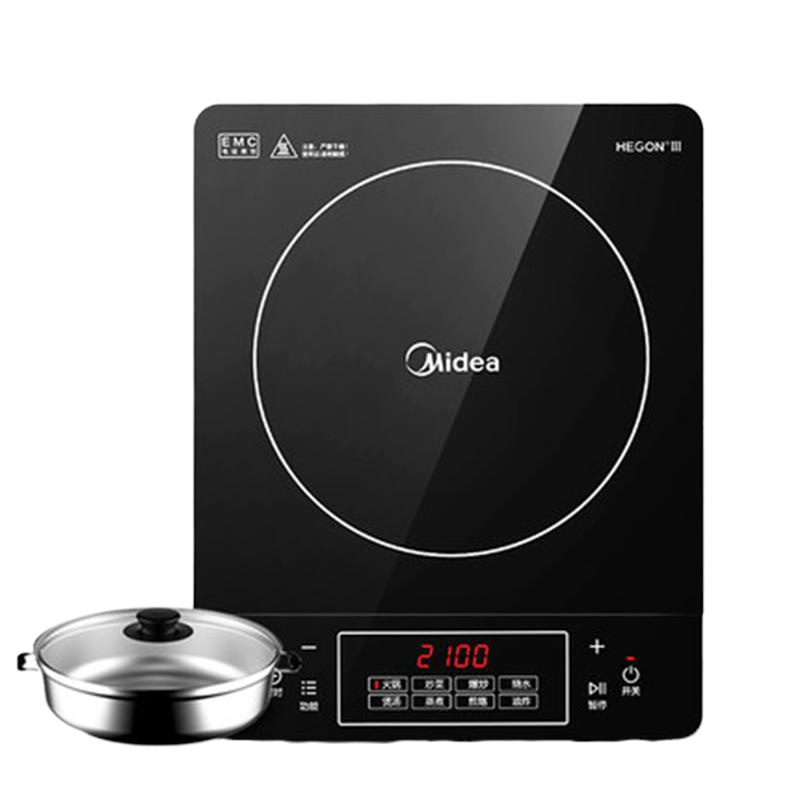 美的(Midea)电磁炉 C21-Simple103 8档火力 触控式 微晶面板 大线盘 电磁炉