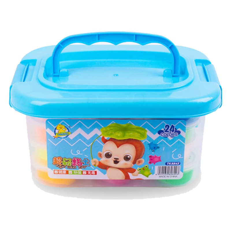 超轻粘土盒装橡皮泥太空彩泥儿童工具套装幼儿园宝宝玩具手工制作超清黏土轻质泥土玩具泥女孩胶泥带模具