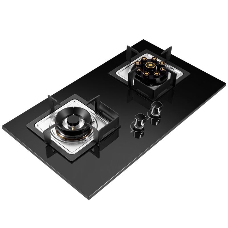 欢呼好太太 九腔鸳鸯燃气灶双灶煤气灶嵌入式灶具4.2Kw台炉具钢化玻璃煤气炉台式炉灶双眼灶A118液化气灶