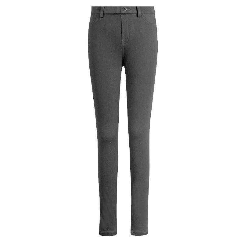 拉夏贝尔休闲裤女夏季新款高腰韩版显瘦铅笔裤打底百搭长裤子_869 S 白色