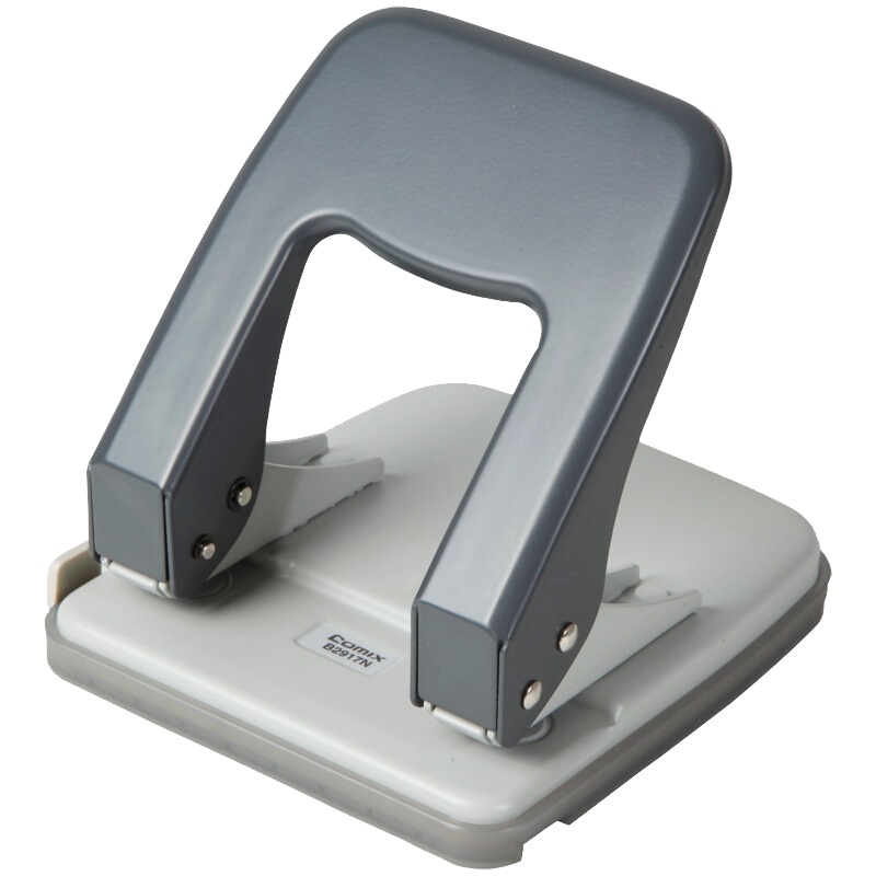 齐心(COMIX)φ6mm可打35页两孔打孔器打孔机(带标尺) 大号混2917N