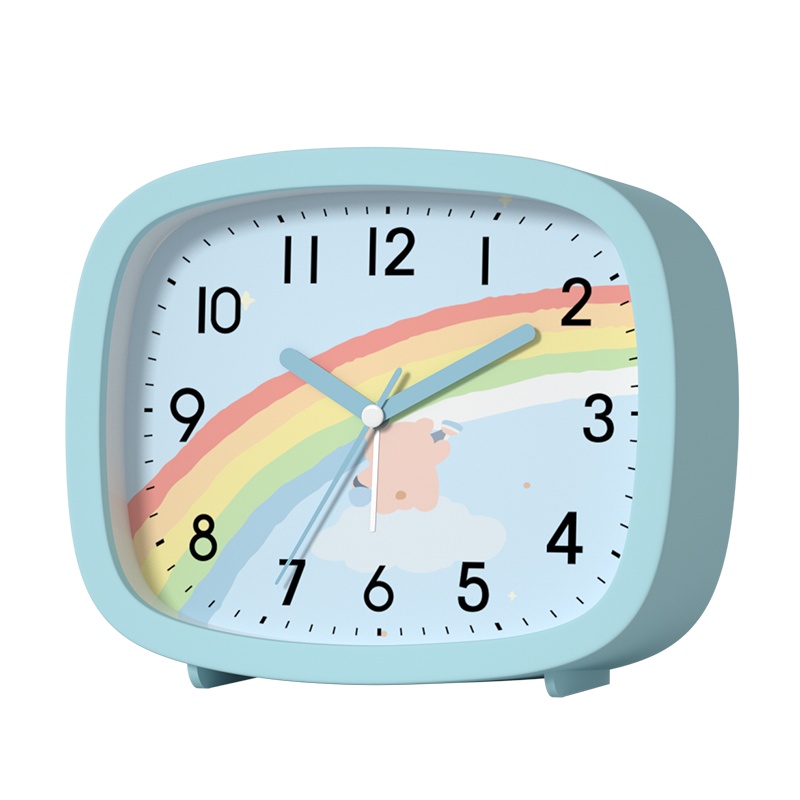 北极星(POLARIS)闹钟静音闹铃学生用儿童小闹钟座钟柔光夜灯钟表床头钟卧室可爱创意卡通迷你小闹表