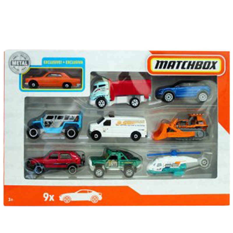 火柴盒城市英雄小车9辆装 玩具车 动漫X7111