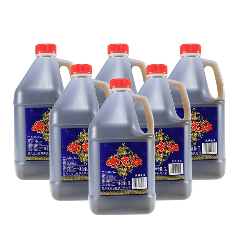 女儿红三年淡雅3L*6大桶老酒半干型绍兴黄酒炒菜调味料酒大桶整箱装