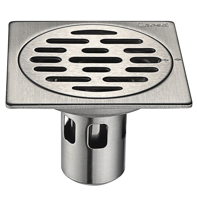 莱尔诗丹(Larsd) 地漏不锈钢 防臭地漏 加厚防堵 大流量淋浴地漏 8906A(浅水封)