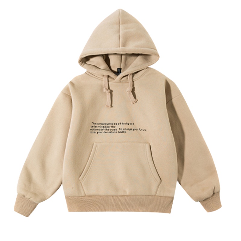 男童加绒卫衣秋冬装儿童洋气加厚连帽上衣中大童男孩保暖打底衫潮