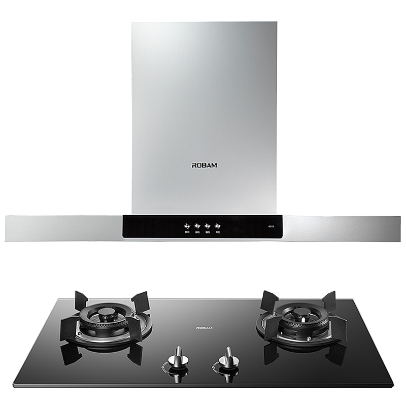 老板(ROBAM)60X3+32B0 烟灶套餐 欧式 油烟机燃气灶 抽油烟机 烟机灶具套装 吸油烟机 按键式 17立方