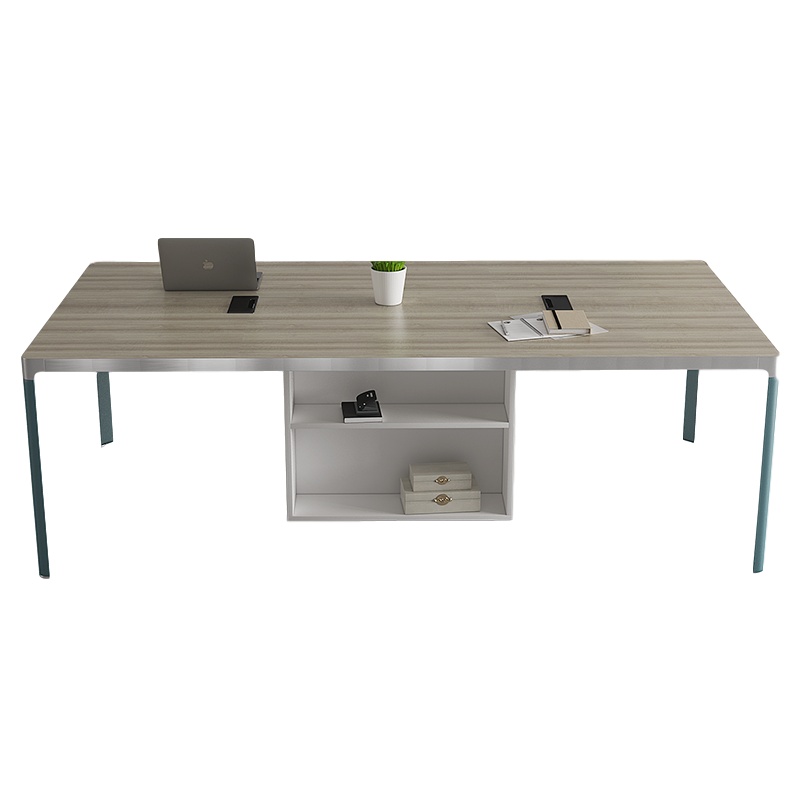 创世人 会议桌2.4米培训桌长桌办公家具办公桌简约现代职员办公拼接洽谈桌会议台可定制