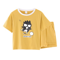 都市丽人个性萌趣ins动物聚会舒适短袖T恤可外穿居家服套装棉质睡衣女夏DSH203