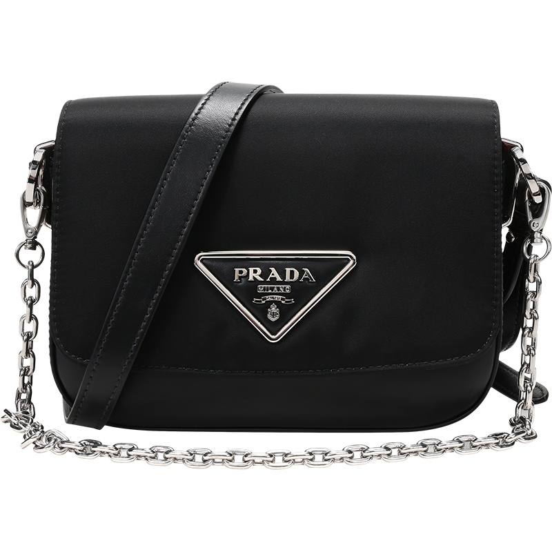 PRADA 普拉达 女士 IDENTITY系列织物配皮单肩斜挎包 1BD263 2DLN