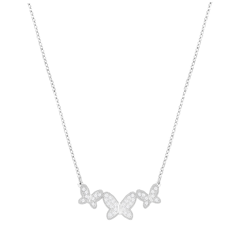 SWAROVSKI施华洛世奇 20年新款海蓝色方形水晶项链 人造水晶 送恋人 女士5516483