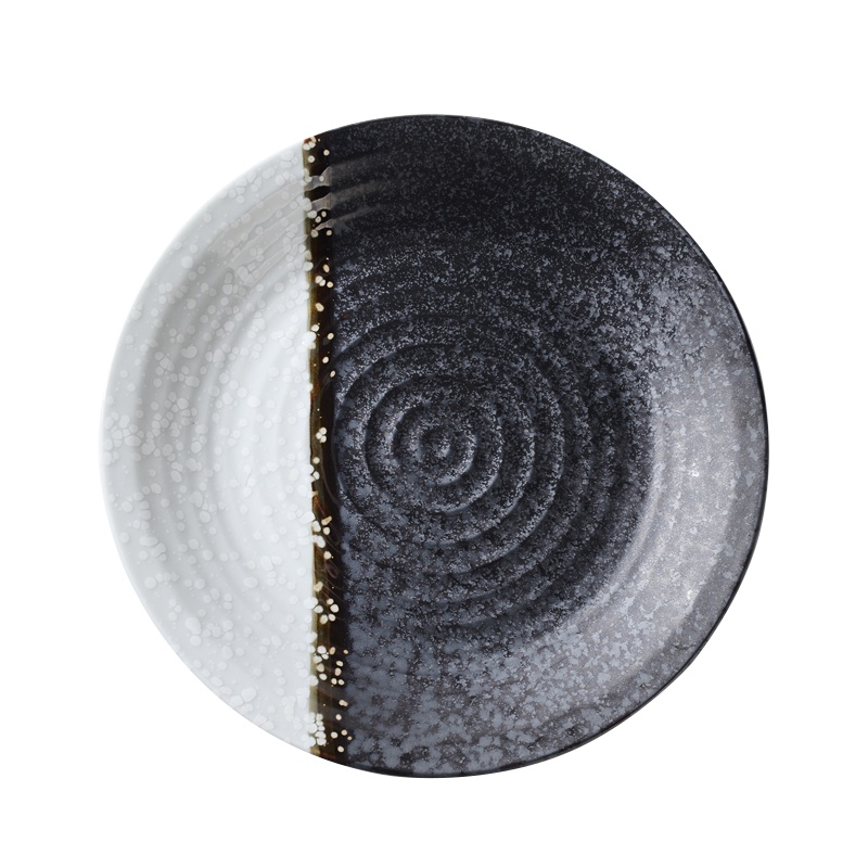 亿嘉IJARL 盖雪小号圆盘复古日式釉下彩家用个性陶瓷