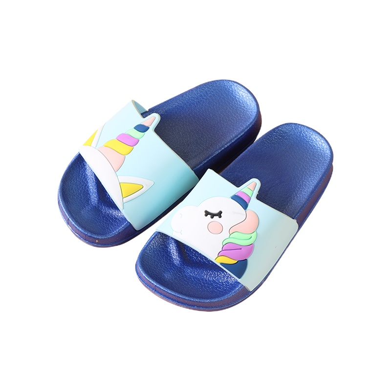乐可爱儿童拖鞋夏卡通独角兽鲨鱼男女童防滑软底凉拖鞋1-3-5-7-9岁