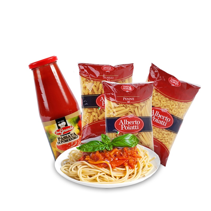 意大利进口 百朵怡意大利面 意式面条 意面 2号细直面(比3细点)+3号细直面+51号螺旋面 500g*3袋组合装