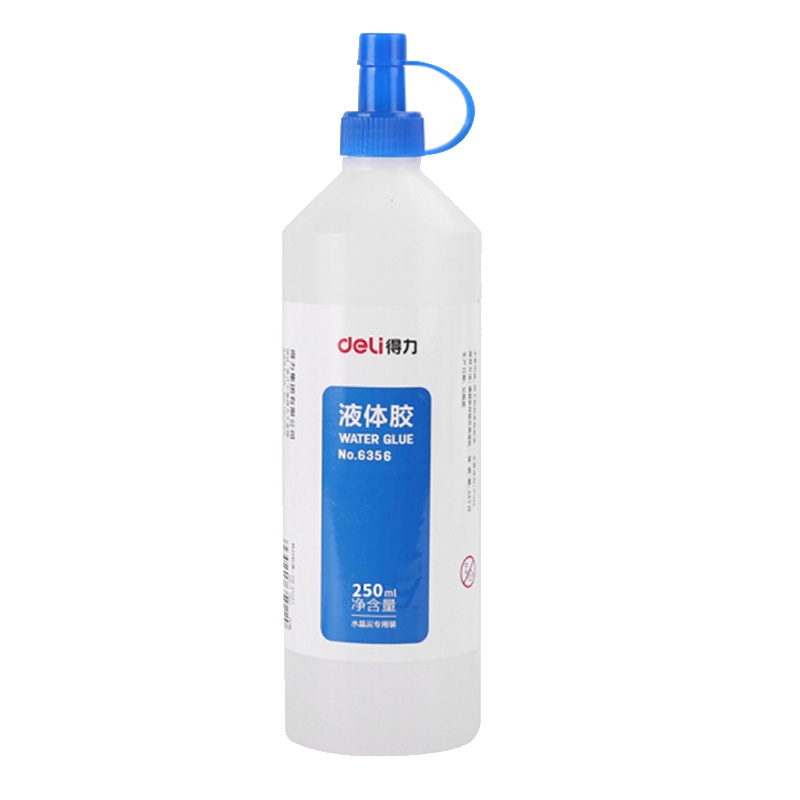 得力(deli) 6356 大桶装液体胶水 水晶泥史莱姆玩具材料胶水 250ml瓶 4瓶装