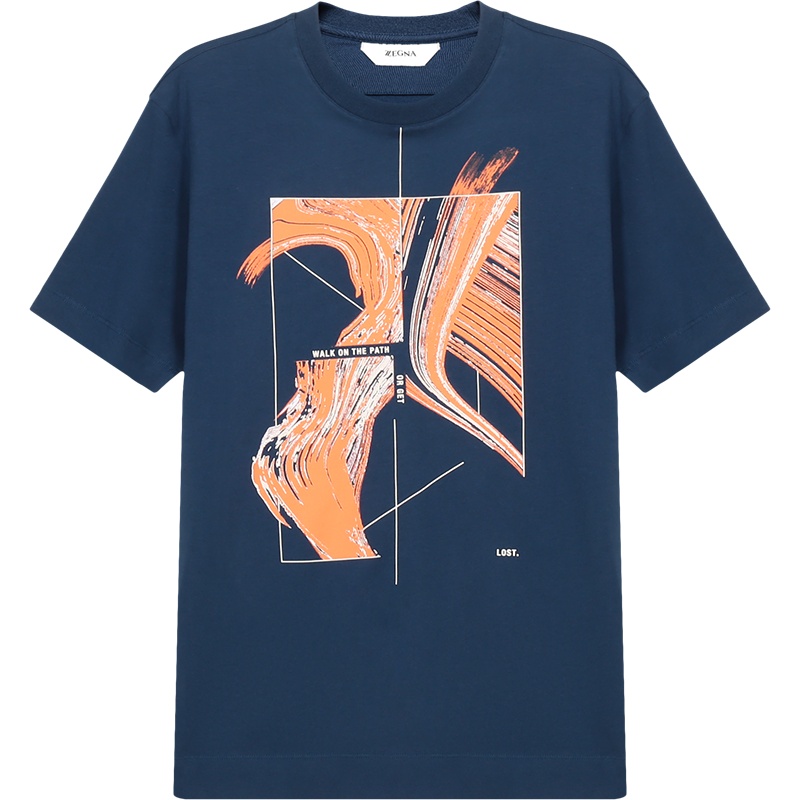 杰尼亚 Z ZEGNA 男士 棉质圆领短袖T恤 VW362 ZZ649G