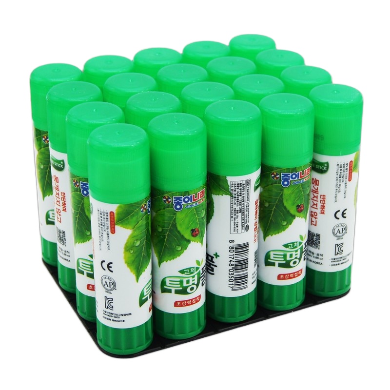 南韩 进口胶棒 25g 进口固体胶 办公超粘型透明胶棒 韩国进口胶棒 20支 /盒（一盒价）