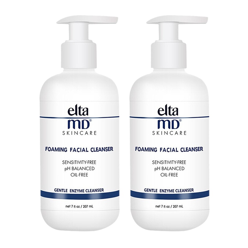 Elta MD氨基酸洁面乳洗面奶207ml绵密泡沫 深层清洁 温和修护不伤肌 帮助肌肤深呼吸 美国原装正品 两瓶装