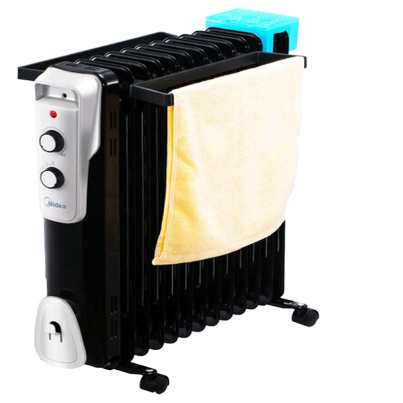 美的(Midea)NY2513-16J1W 油汀13片取暖器家用油丁油酊电暖器取暖炉电暖气片暖风机浴室 银灰色