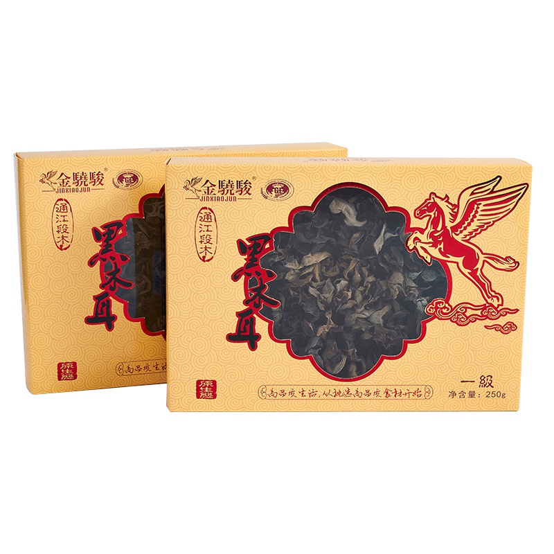 金骁骏 野生一级黑木耳通江段木黑木耳一级野生天然野生木耳四川大巴山木耳菌菇类干货特产250g/盒