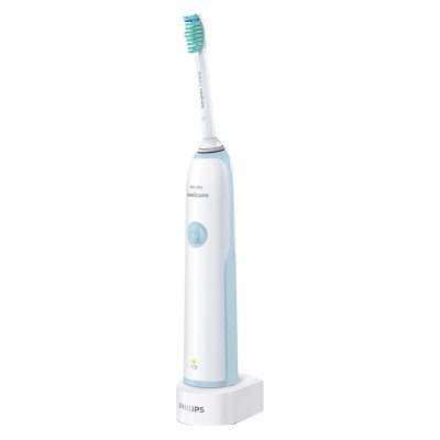 飞利浦(Philips)电动牙刷成人声波震动式 男女充电式清洁牙刷23000转/分钟 一键洁齿HX3216/01蓝色