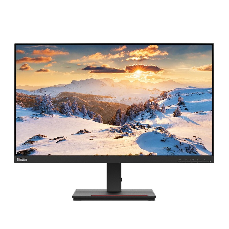 联想(lenovo) 三面窄边框 低蓝光不闪屏 商用办公电脑显示器 HDMI线 23.8英寸 S24e-20