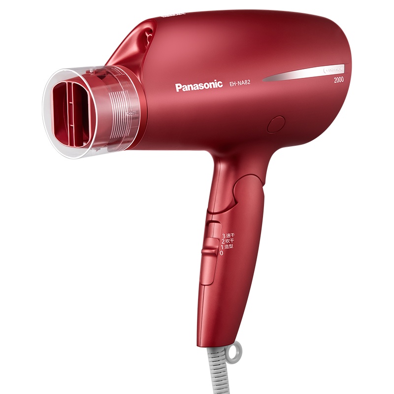 松下(Panasonic) EH-NA82-R电吹风机家用纳米水离子大功率风筒智能冷热风炫动风嘴智能冷热恒温吹干