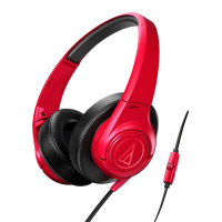 铁三角(Audio-technica) ATH-AX3iS RD 头戴式手机通话耳机 红色