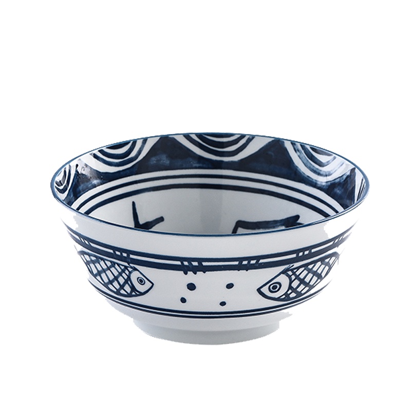 瓷物语家用陶瓷深盘2个装中式圆形菜盘子7英寸碟套装饭盘 （918款）