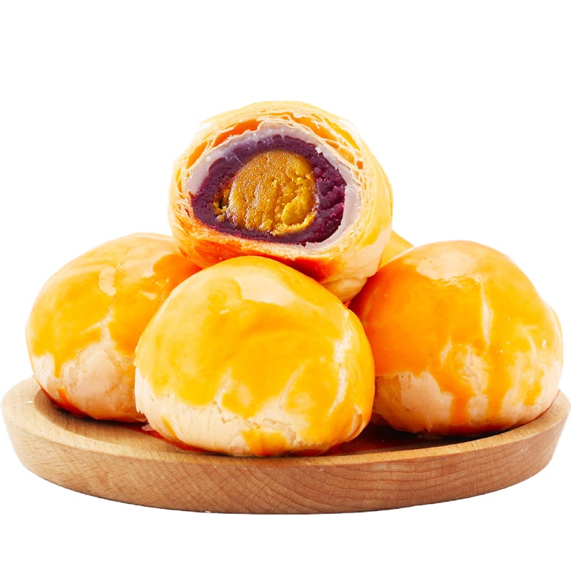 稻禾麦田 蛋黄酥6枚*3盒 紫薯味 休闲食品酥类早餐糕点