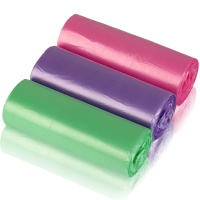 齐心L109E 3卷90只 45*55cm中号彩色清洁垃圾袋 办公文具