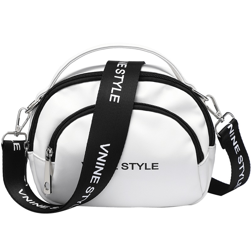 第九城（V.NINE）女包2019春夏季韩版潮流单肩包女士百搭休闲PU软皮斜挎包大容量包包女