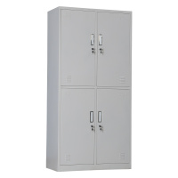 HiBoss更衣柜铁皮柜储物柜员工柜鞋柜四门更衣柜