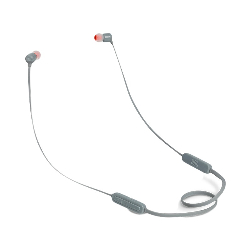 JBL TUNE 110BT 蓝牙无线耳机 运动音乐游戏耳机 苹果华为小米入耳式耳机 带麦可通话 灰色
